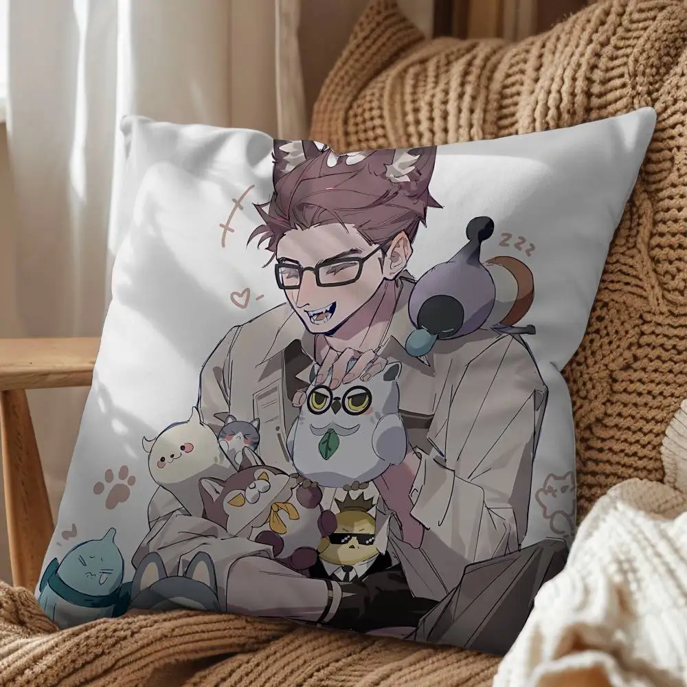 Fancreated content Valko Love Deepspace Pillow Case Square Double-Sided Printing Short Plush Sofa Cushion Cover Bedside Pillow