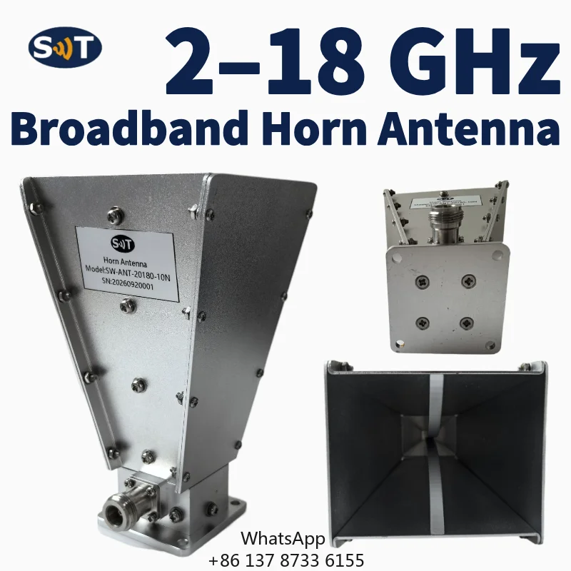 22dBi High Gain 6-18GHz Broadband Horn Antenna | N-K Connector | Antenna Measurement & EMI Testing