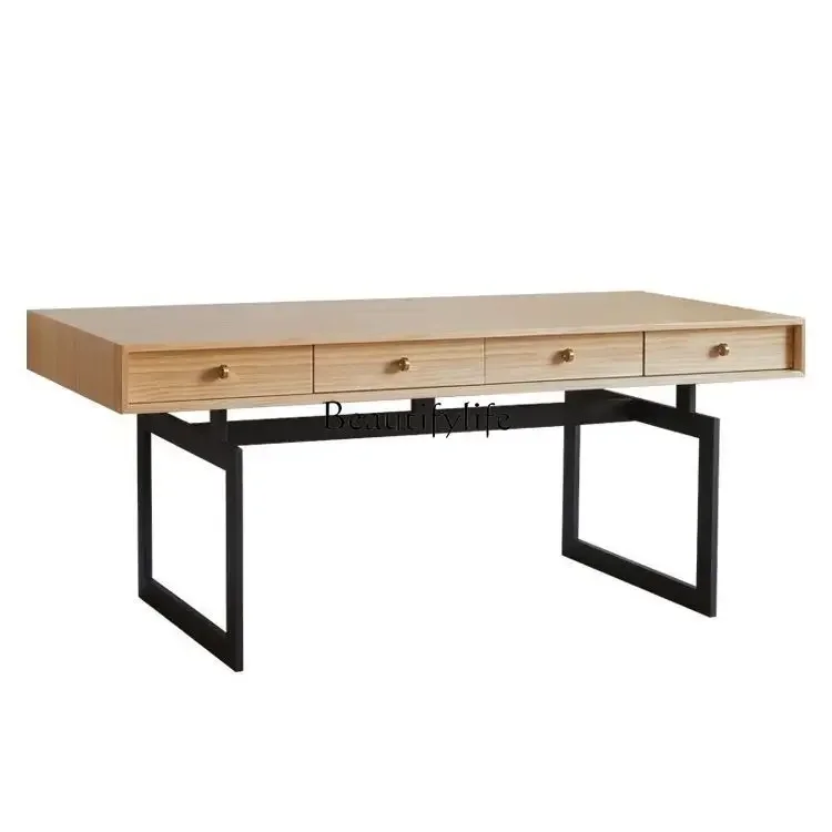 

Журнальный цвет, кремовый стол в стиле бревна, простой современный креативный стол