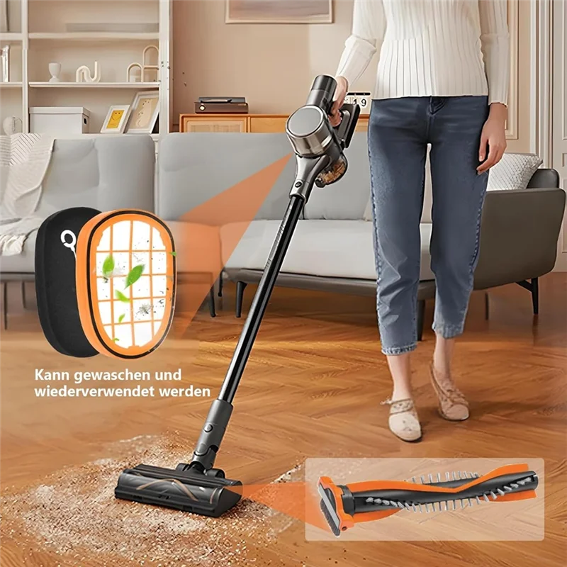 KEOL-para FC6822 FC6823 FC6827 FC6908 FC6906 FC6904 FC6720 piezas de recambio de aspiradora-filtro HEPA 5 uds cepillo de rodillo