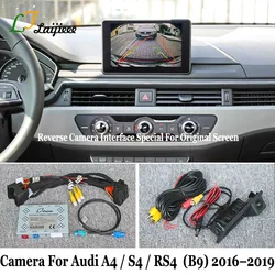 For Audi A4 S4 RS4 B9 2016~2019 OEM 7 Or 8 Inch Screen Add Plug and Play HD Night Vision Parking Aid Front Rear View Camera
