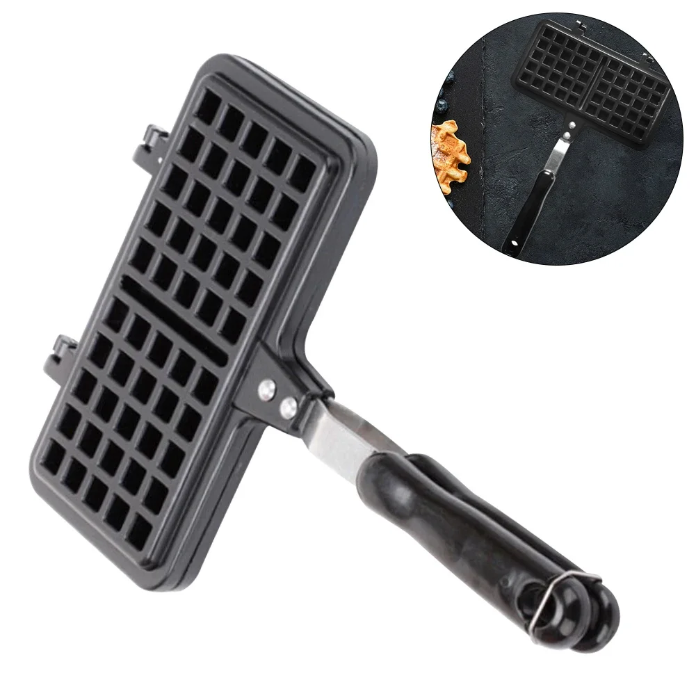 

Rectangle Belgian Waffle Maker Non-Stick Stove Top Waffle Maker Pan Waffle Maker Machine for Family Breakfast Baking