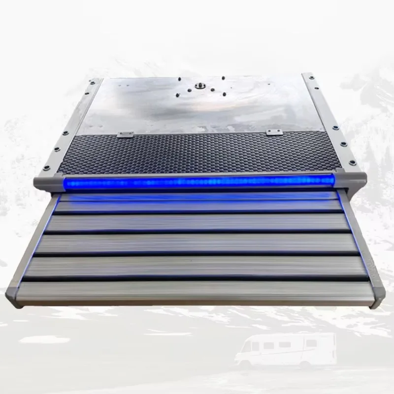 Hot Sale Best Price on Aluminum Alloy RV Folding Step Horizontal Pushing Caravan & Motorhome Sliding Step Body Parts in Stock