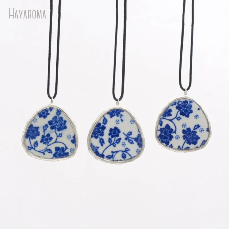 10Pcs Wholesale  Tin Leather Rope Ceramic Soldered Free Form Handmade Jewelry Necklace NM50683