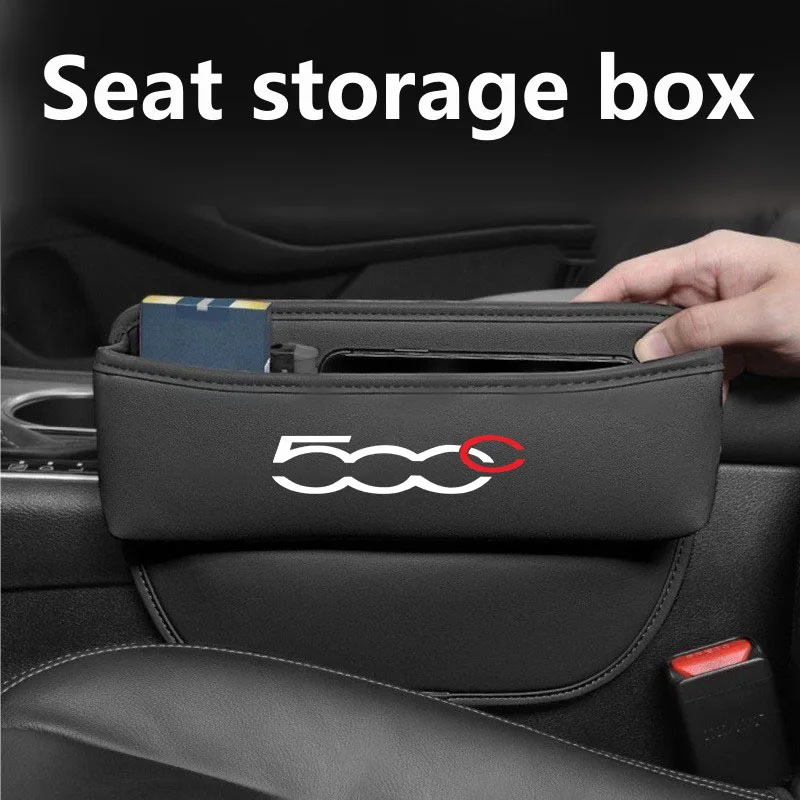 Multifunzione seggiolino auto Gap Organizer sedile fessura fessura scatola di immagazzinaggio per Fiat Abarth 500 500c 500e 500L 500x accessori auto