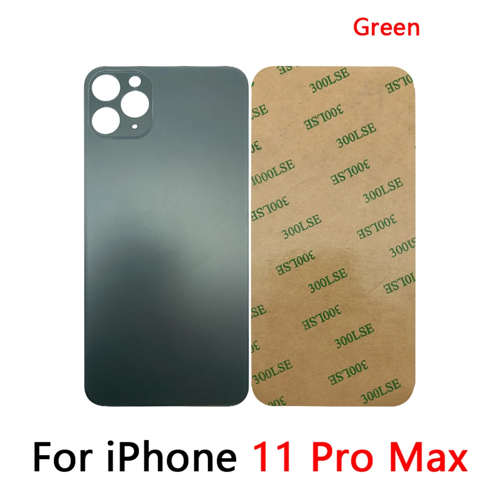 Big Hole NEW Replacement For IPhone 11 Pro Max Battery Cover Rear Door Glass Back Housing Case with Adhesive