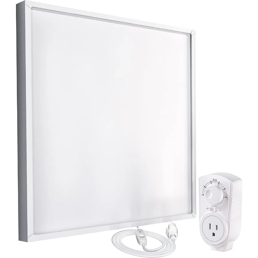 

400W Infrared Wall Heater with Plugin Stat - Radiant Wall Heaters - Quick Even Heat Distribution Silent Fanless Operation Thin