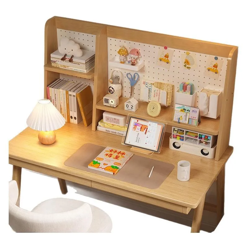 Multi-layer Cave Board Storage Rack Solid Wood Vertical Desktop Bookshelf  DIY Zoning Deepen Bookstands With All Accessories