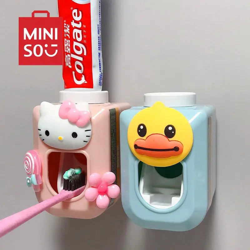 

Hello Kitty New Kawaii Toothpaste Squeezer Sanrio Kawaii Cartoon Automatic Toothpaste Dispenser for Children Bathroom Supplies