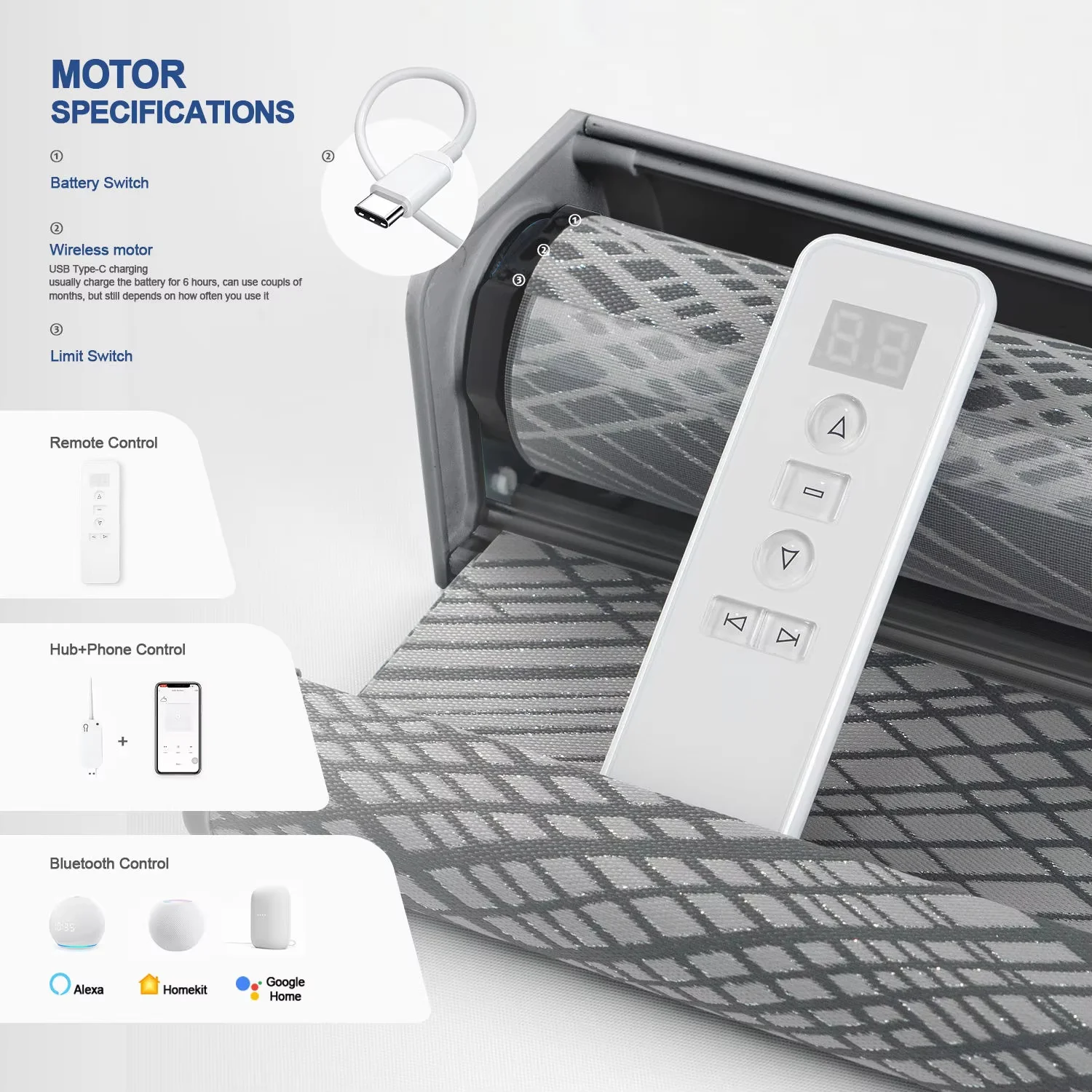 2026Hot Selling 100% Blackout Thermal Insulation Battry Zigbee Matter Motor Motorized Zebra Blinds For Bathroom