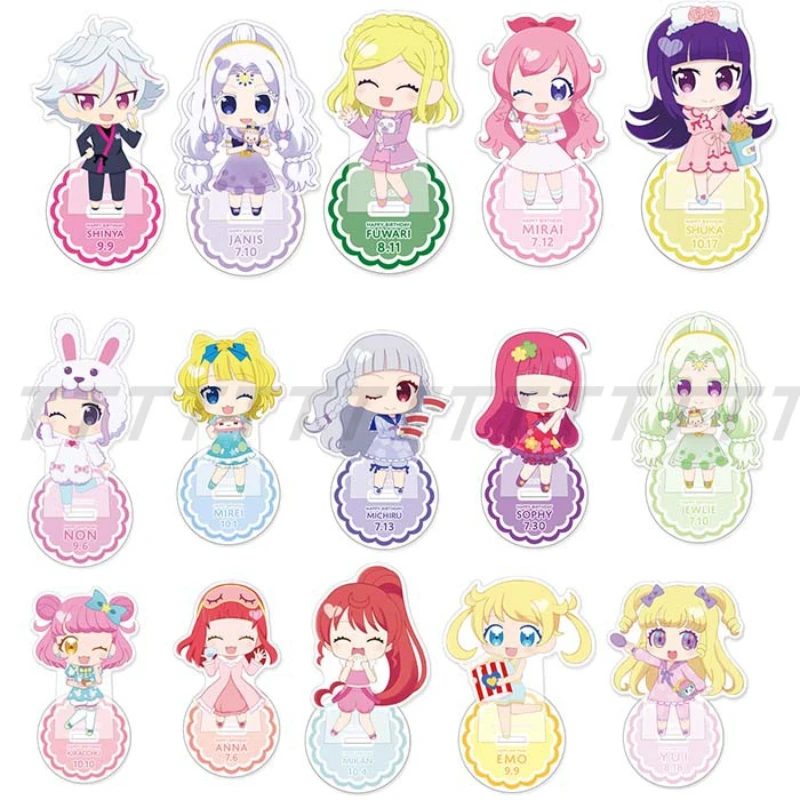 Game Shinya Mikan Fuwari Laala Michiru Mirei Kiracchu Yui Mini Figure Doll Anime Acrylic Stand Model Cosplay Toy Gift