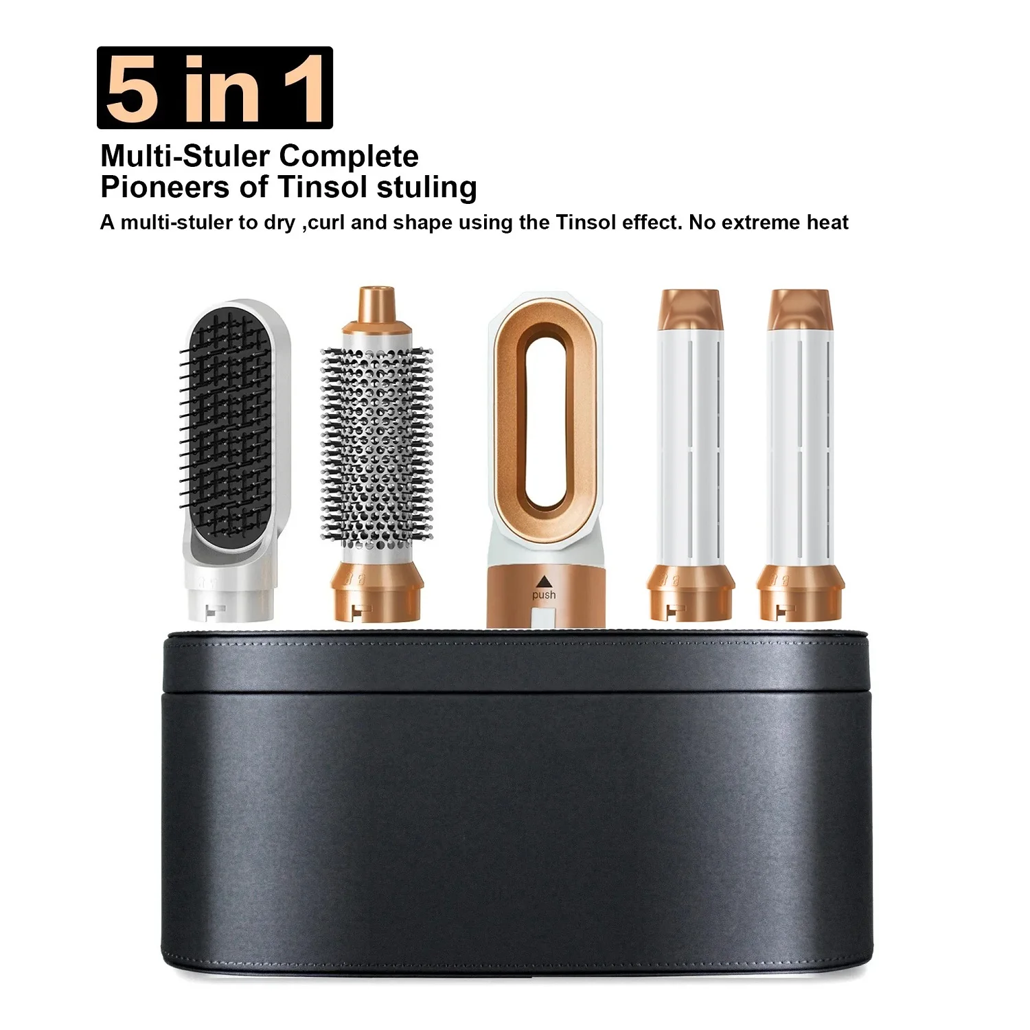 5 In 1 แปรงผมไฟฟ้าเครื่องเป่าผมสําหรับ Dyson Airwrap อัตโนมัติ Curler ผม Straightener Hot Air Comb Hairdressing Appliance