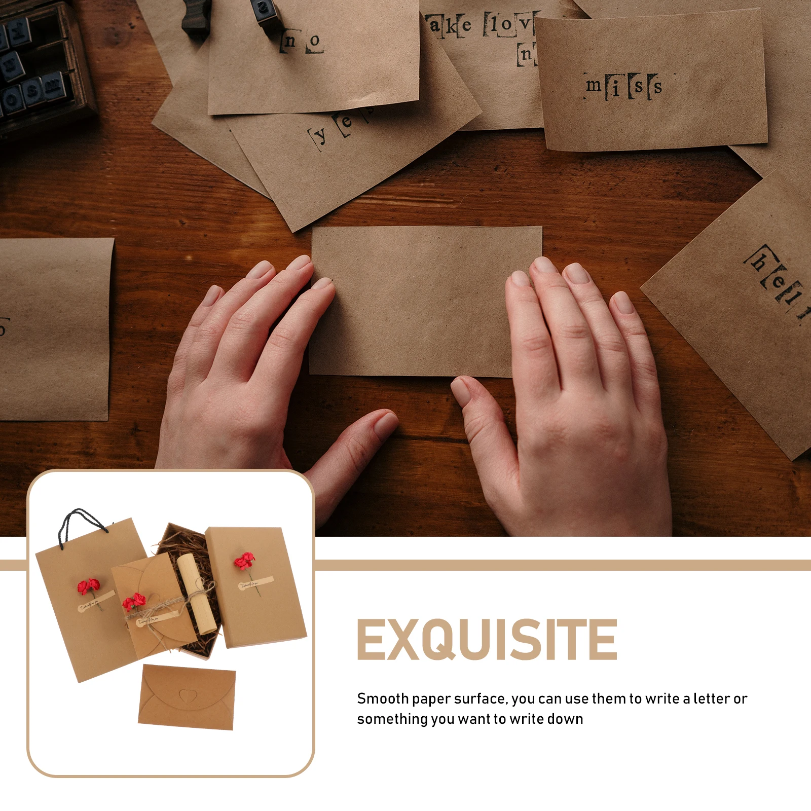 1Set Letter Writing Paper and Envelopes Gift Set Smooth Stationery for Valentine Day Blessing Messages