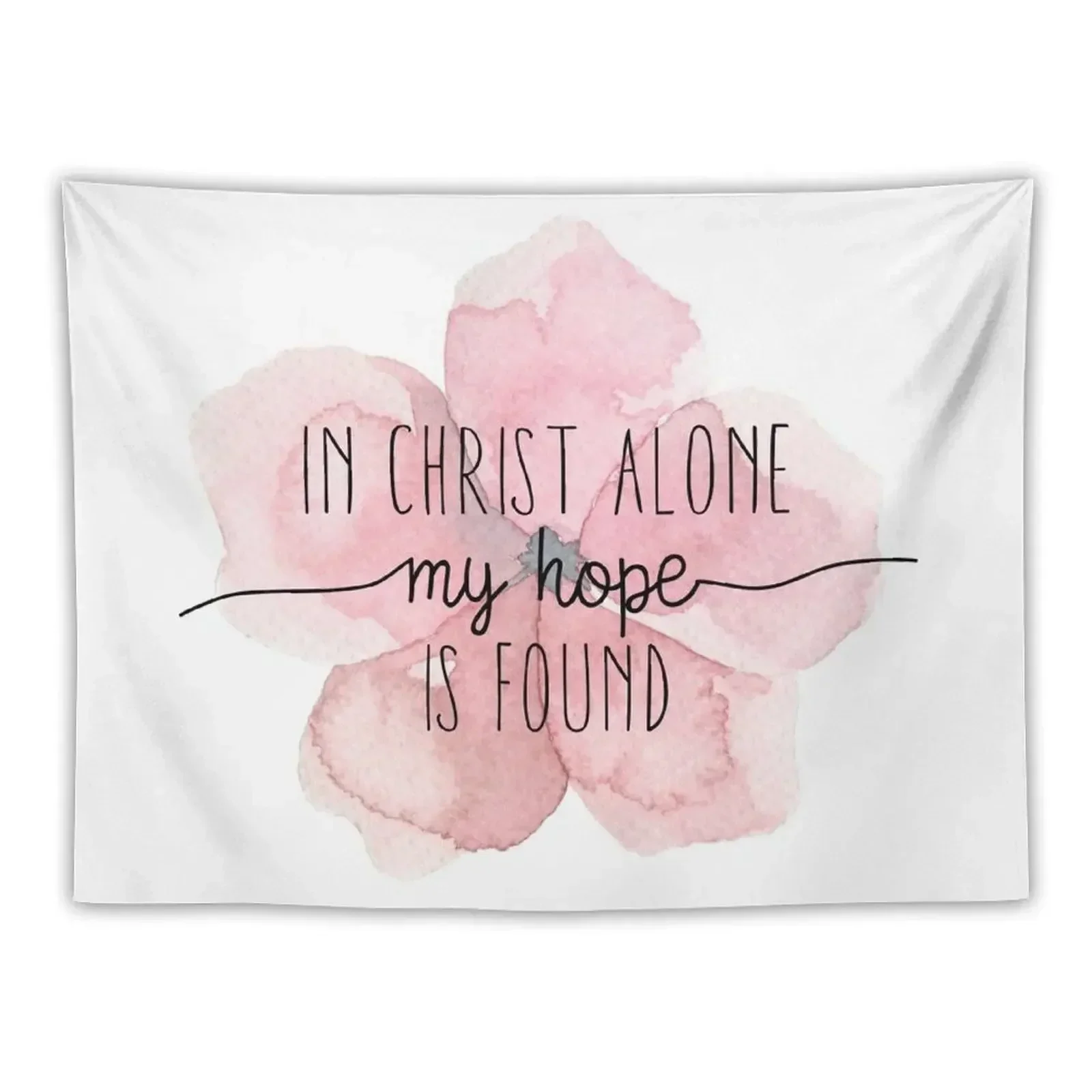 Christian Quote Watercolor Flower Tapestry Room Decoration Accessories Wallpaper Anime Decor Room Design Tapestry