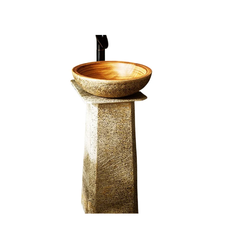 

Outdoor bathroom wash basin integrated washbasin household floor washbasin
