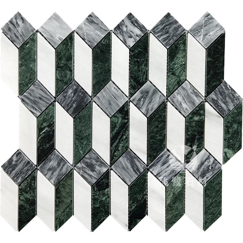 Natural marble mosaic stone parquet background wall non-slip wear-resistant floor tiles kitchen balcony bathroom wall tiles