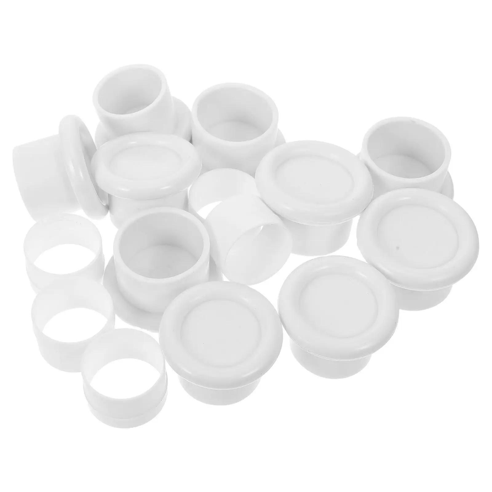 5Sets Curtain Rod End Caps Plastic Non Slip Decorative Closet Pole Covers Easy to Install Window Curtain Rod Stoppers