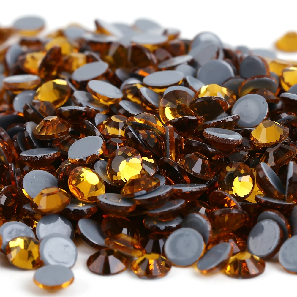 

ss6,ss10,ss16,ss20,ss30 Topaz Color DMC Iron On Rhinestones/Hot fix Crystal Rhinestones Strass Sewing & Fabric Garment stones