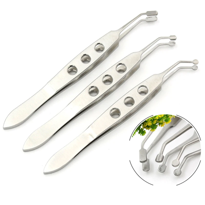 Meibomian pinça de massagem, pinça para cirurgia ocular, aba de glândula, pinça para pálpebras, aço inoxidável, liga de titânio, ferramenta para cirurgia de pálpebras
