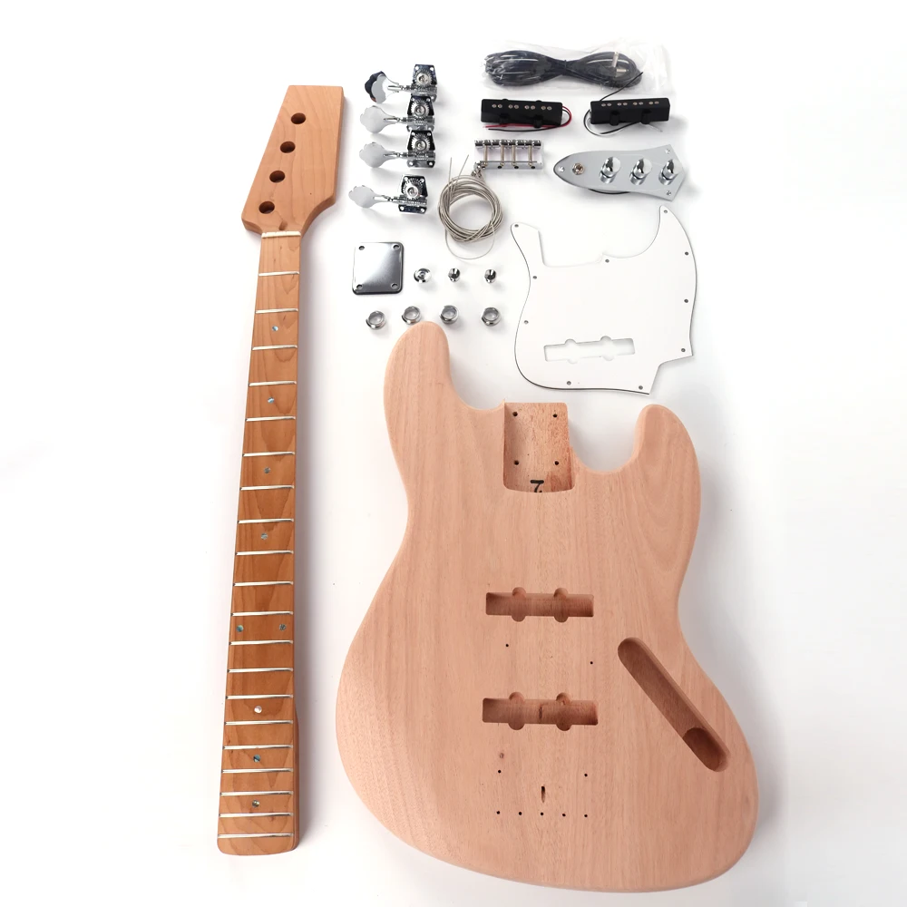 four string electric jazz bass kits diy roasted maple neck and fingerboard mahogany body all hardware