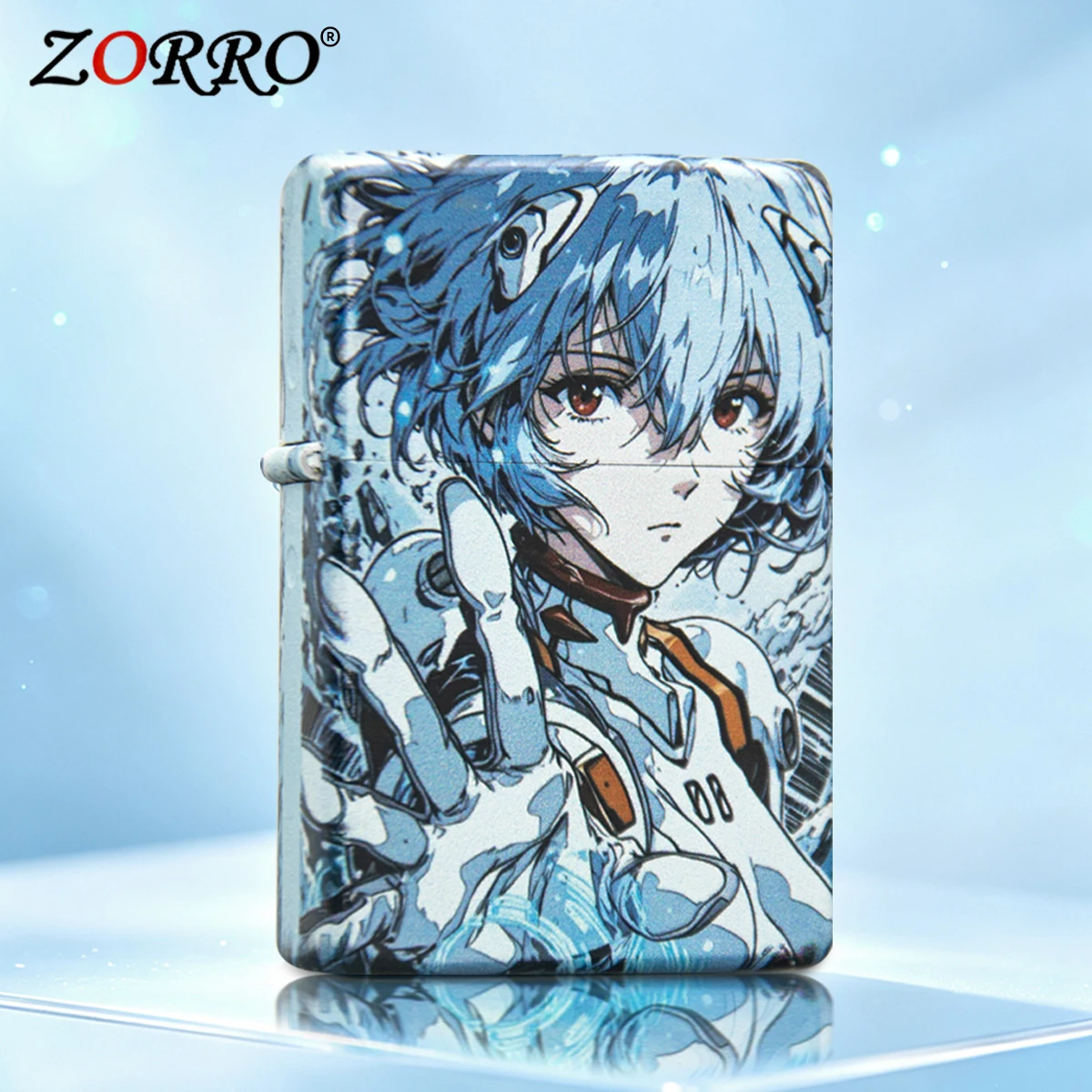New ZORRO Color Printing Kerosine Lighter, Metal Body Windproof Grinding Wheel Ignition, Retro Personalized Men's Smoking Gift