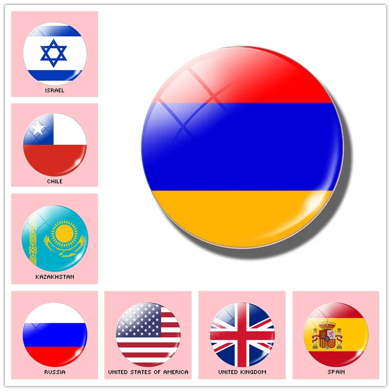 Circular Refrigerator Magnet Travel Souvenir Refrigerator Sticker Medium Size Whiteboard Magnet Adsorption 40mm