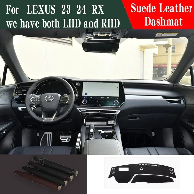 Leather Dashmat Dashboard Cover Pad Dash Mat Carpet Car Styling Accessories For LEXUS 2023 2024 RX 350 450 500h mat dash