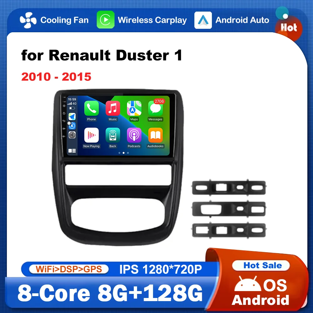 

Android OS Split Screen for Renault Duster 1 2010 - 2015 GPS Car Radio Multimedia Player Carplay Audio DSP Stereo BT Auto Tools
