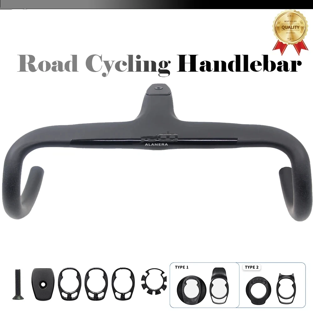 

DA carbon road cycling handlebar Internal Cable road carbon integrated handlebar T1000 Carbon Integrated Clip diameter 28.6mm