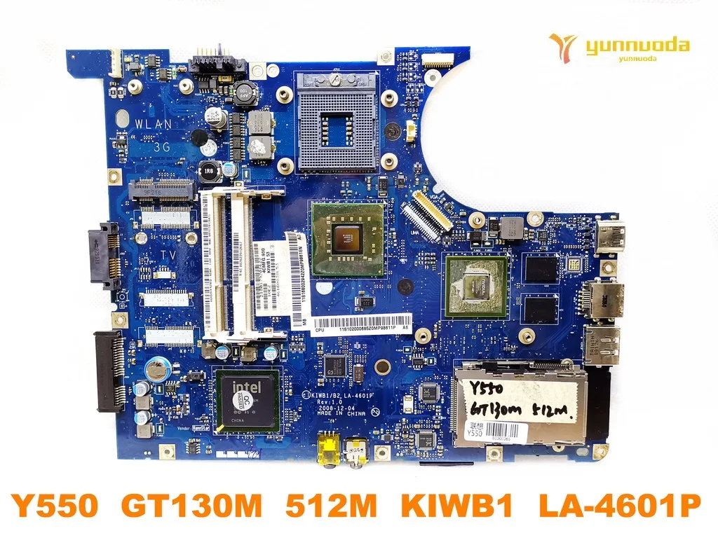 

Original for Lenovo Y550 laptop motherboard Y550 GT130M 512M KIWB1 LA-4601P tested good free shipping