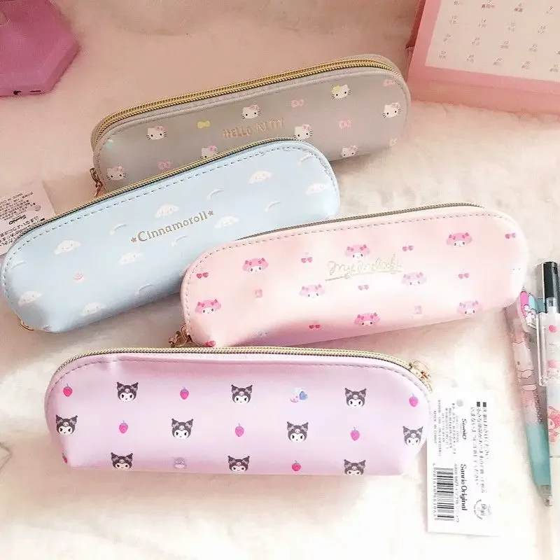 

Hello Kitty Kuromi Melody Cute Cartoon Pencil Bag Cosmetic Storage Case Kawaii Stationery Organizer School Essential Kids Gift