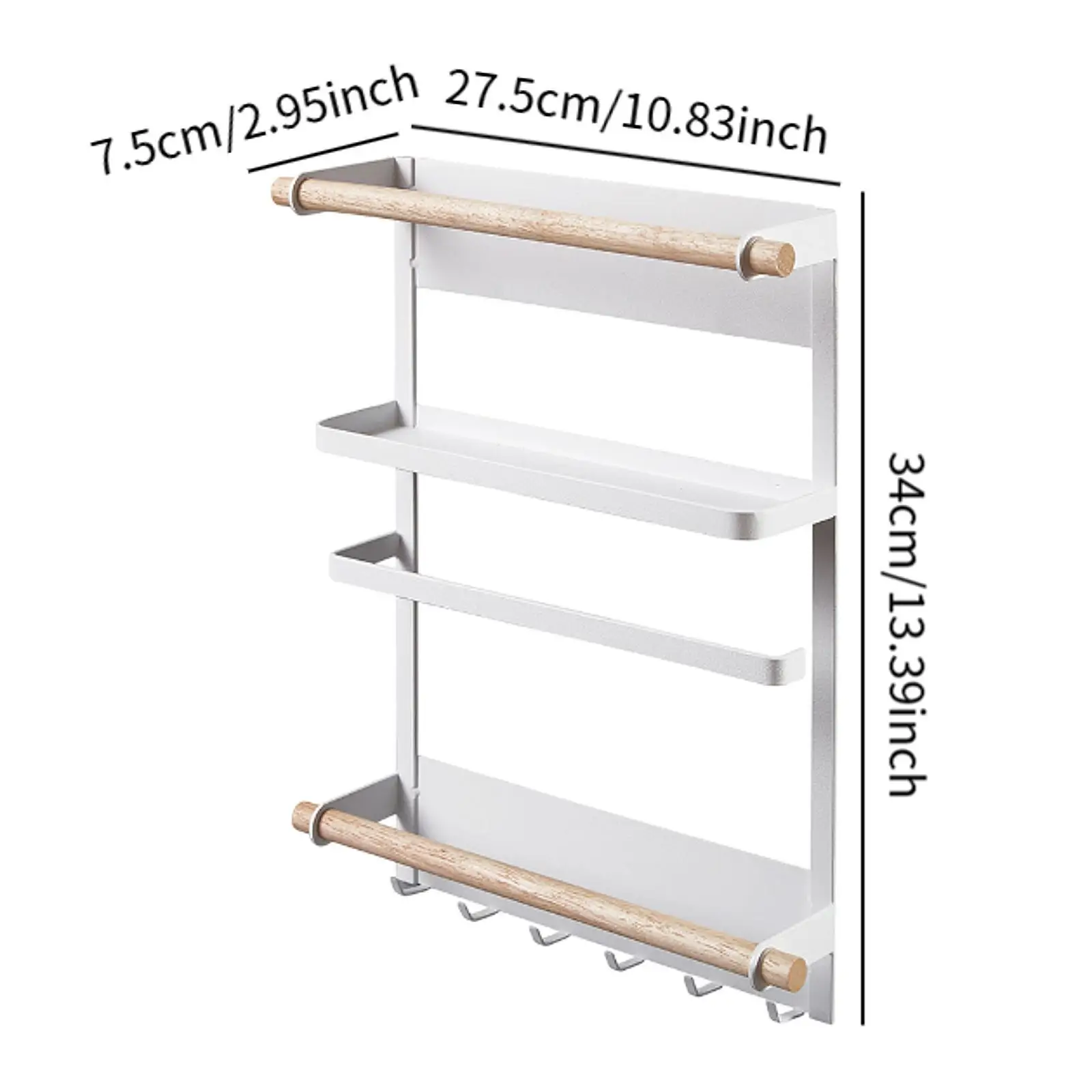 Refrigerator Magnetic Shelf Iron Spice Rack Kitchen Organization Storage Rack for Fridge Accessories Organizer
