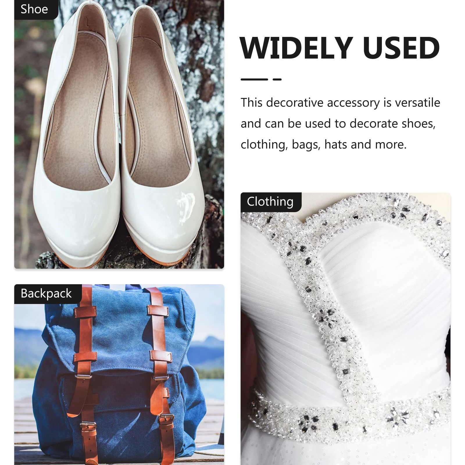 

Pearl Shoe Flower DIY Accessories for Shoes and Clothing Decor - Lightweight Elegant Embellishment for Wedding Party Banquet