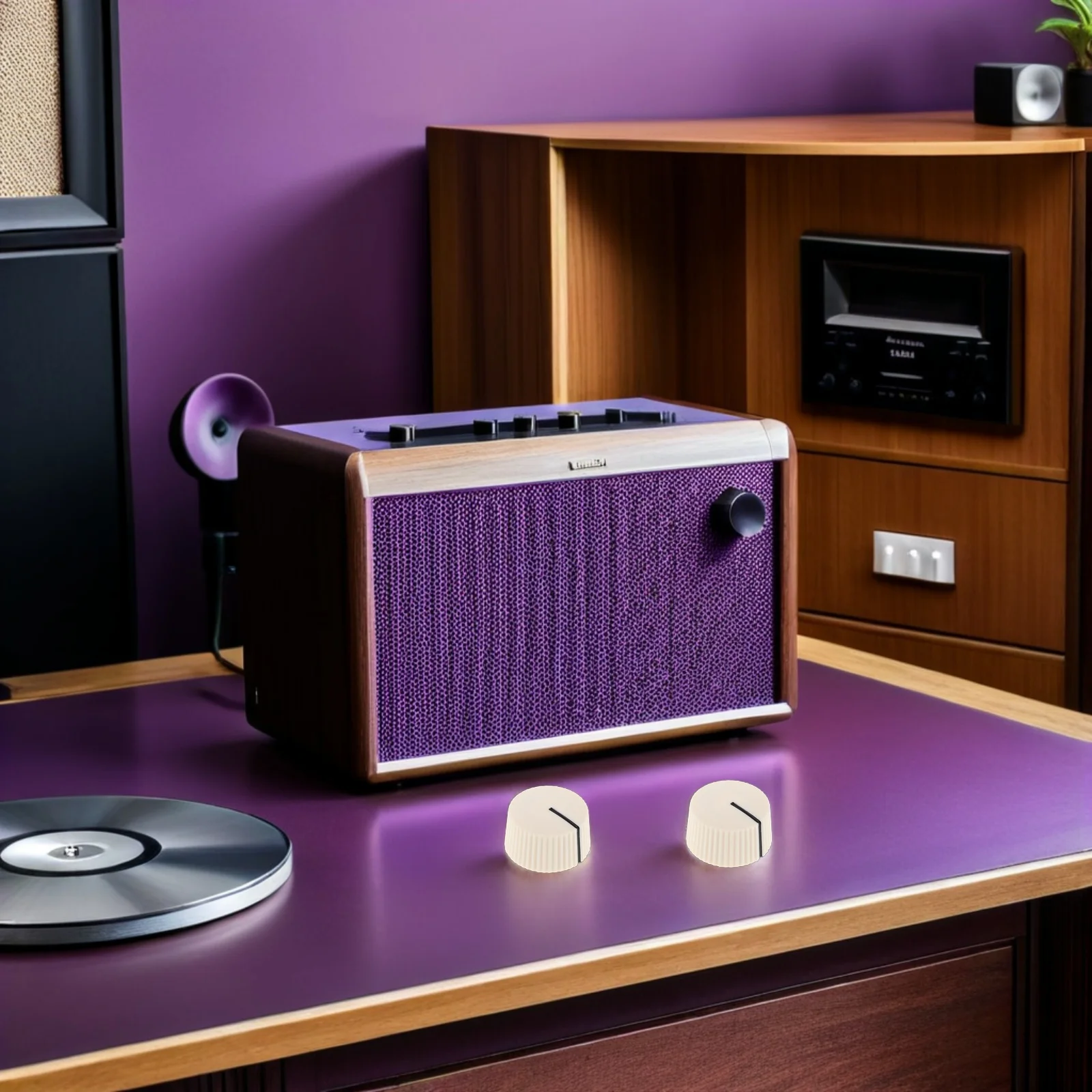 

8Pcs Plastic Round Knobs 0.8 Inch Milky White Rotary Control for Guitar Amplifier Effects Pedal Volume Tone Replacement Electric