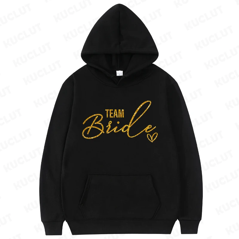 Team Bride Bridesmaid Pullover Hoodies for Women Bachelorette Streetwear Sweatshirt Wedding Clothes Single Farewell Party Hoody