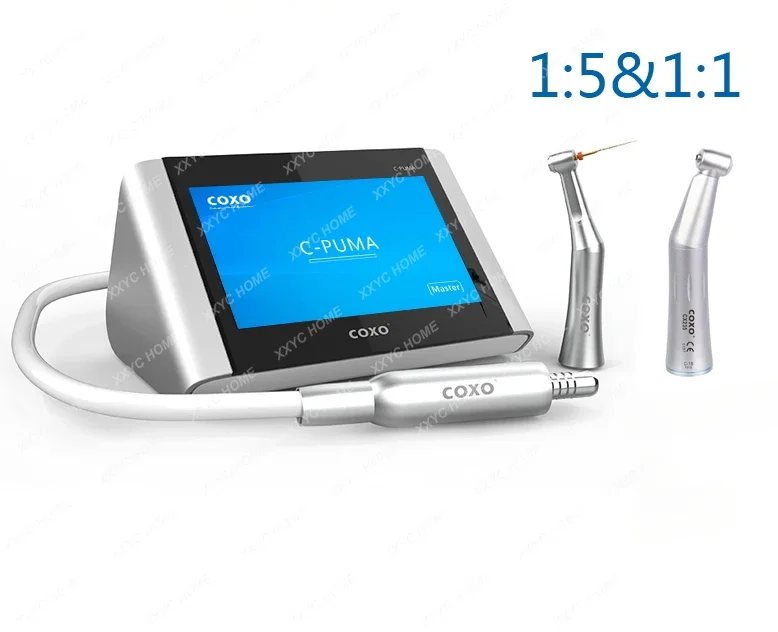 

COXO C-Puma Master Electric Motor With 1:5 & 1:1 Contra Angle Full Touch Micromotor Dentistry Equipment