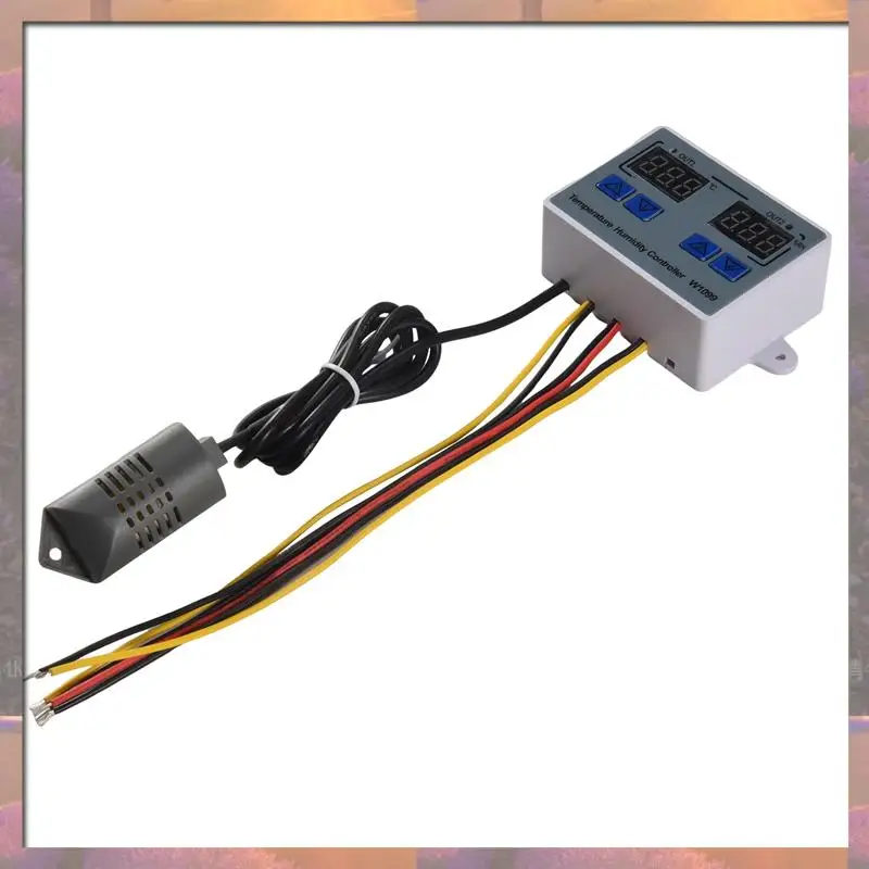 Лидер продаж XK-W1099 двойной цифровой термостат, гигростат, инкубатор для яиц, регулятор температуры и влажности, термометр, гигрометр