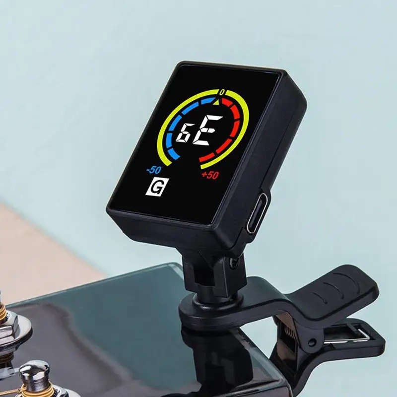 Electric Guitar Tuner Precise Digital Clip On Guitar Tuner Portable Music Tuning Accessories For Stage Practice Studio