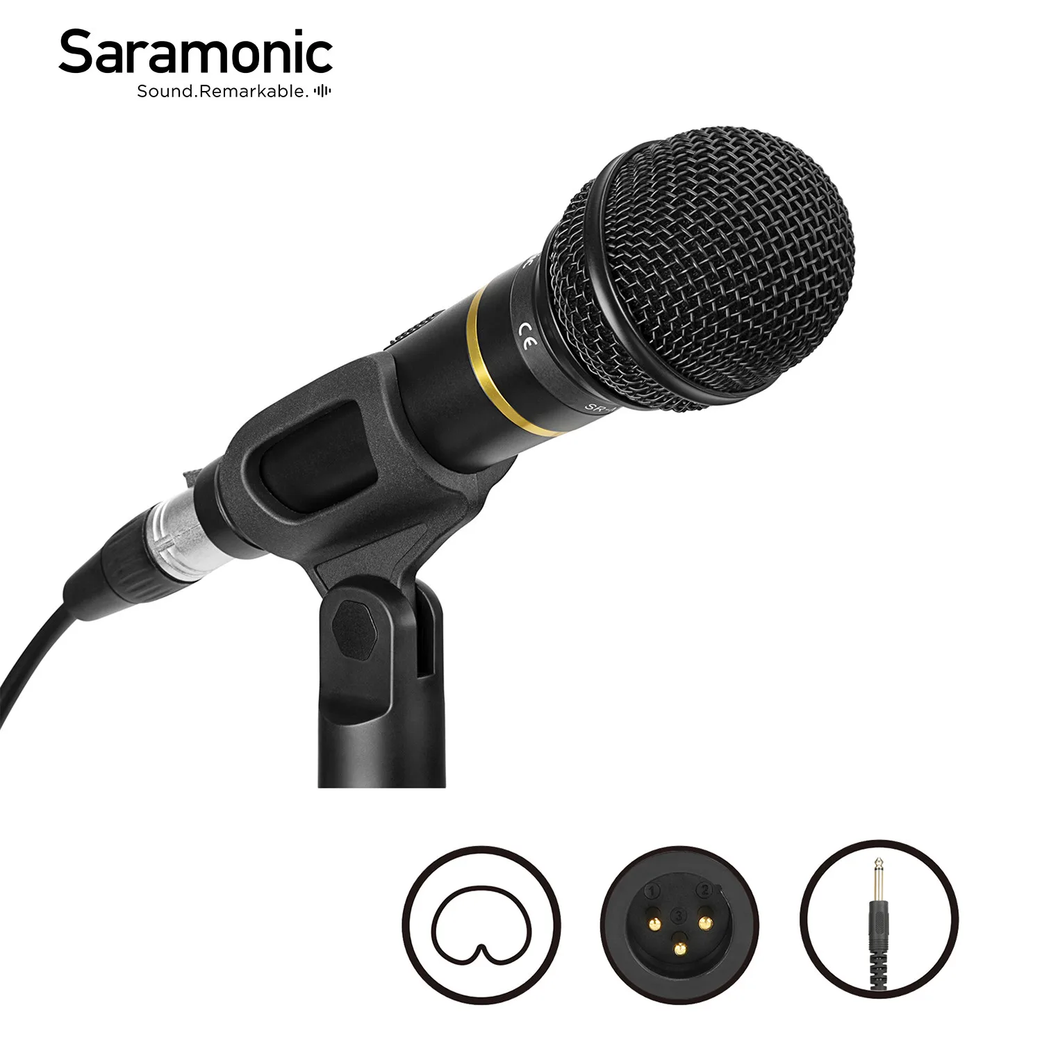 

Saramonic SR-MV58 Cardioid Dynamic Vocal Handheld Microphone for Live Shows Theaters Rehearsals Meetings with 6.35mm mic jack