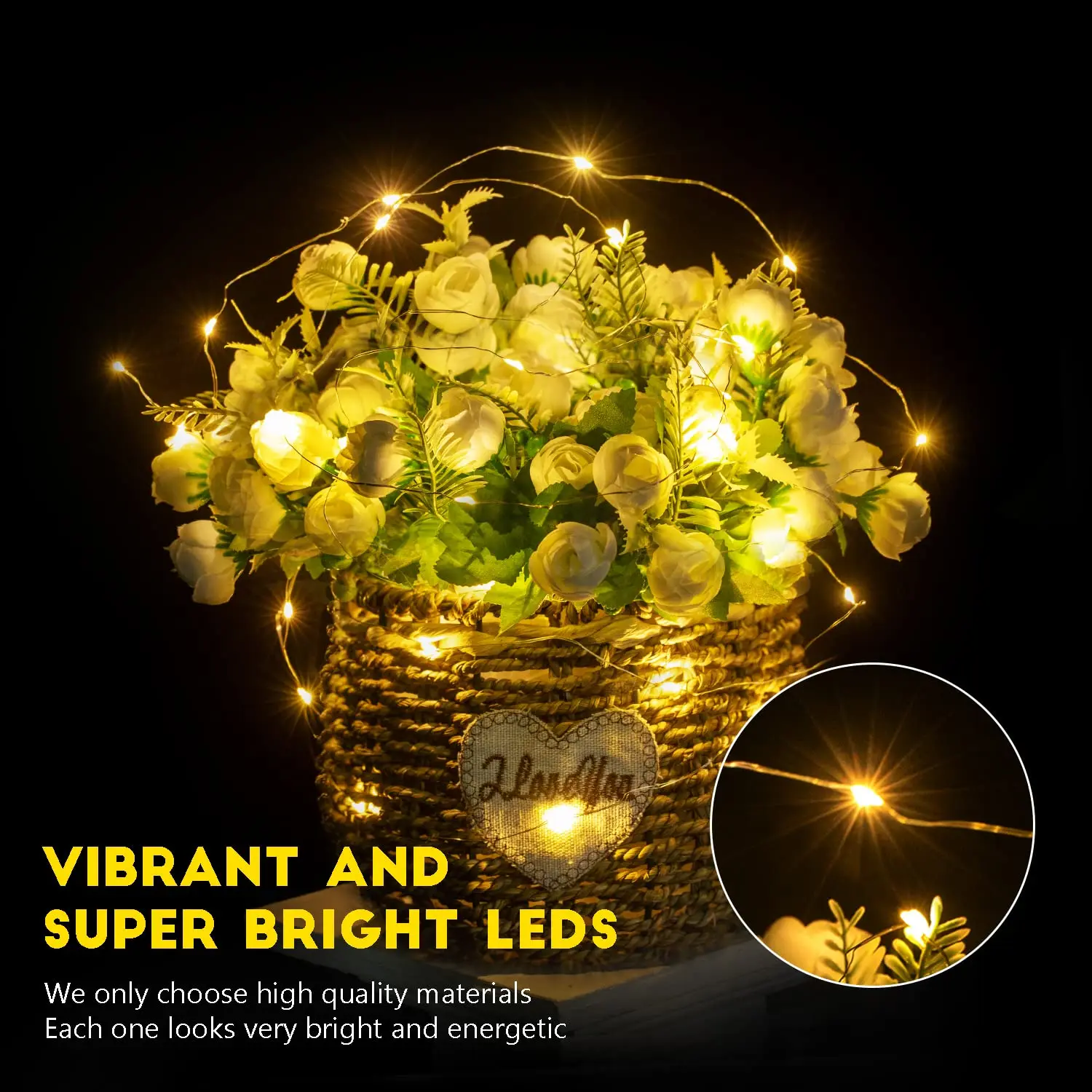 Fairy Led Light String Garland Battery Powered Led Wire Lamp Colorful Bottle Light Strip Garden Wedding Party Outdoor Decoration