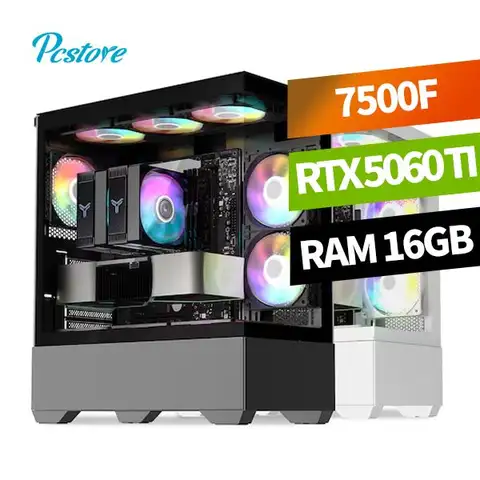 피씨스토어 AMD 오버워치2 게이밍 조립 데스크탑 컴퓨터 PC 라이젠5 7500F RTX5060Ti (16GB, M.2 500GB)