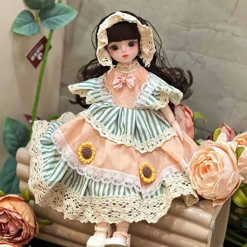 

Forest Style Beauty 30cm Doll 1：6 BJD Dress Set Girl Single Doll Princess Doll Toy Realistic Face Soft Hair Exquisite Girl Doll