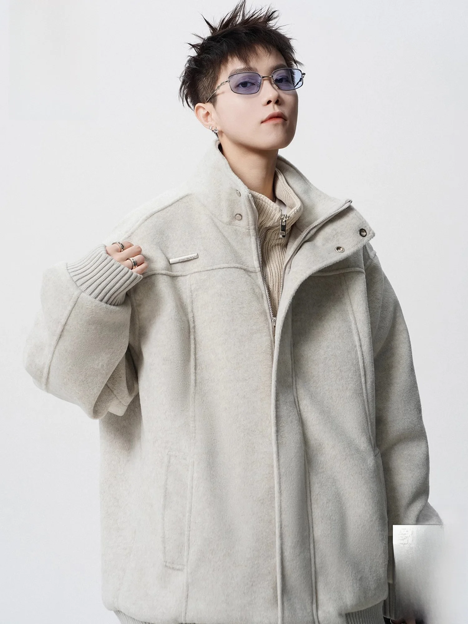 

PaulFrank American Faion Brand Men's Woolen Jaet Autumn Casual Loose New Model Stand Collar Coat Large Mouth Monkey