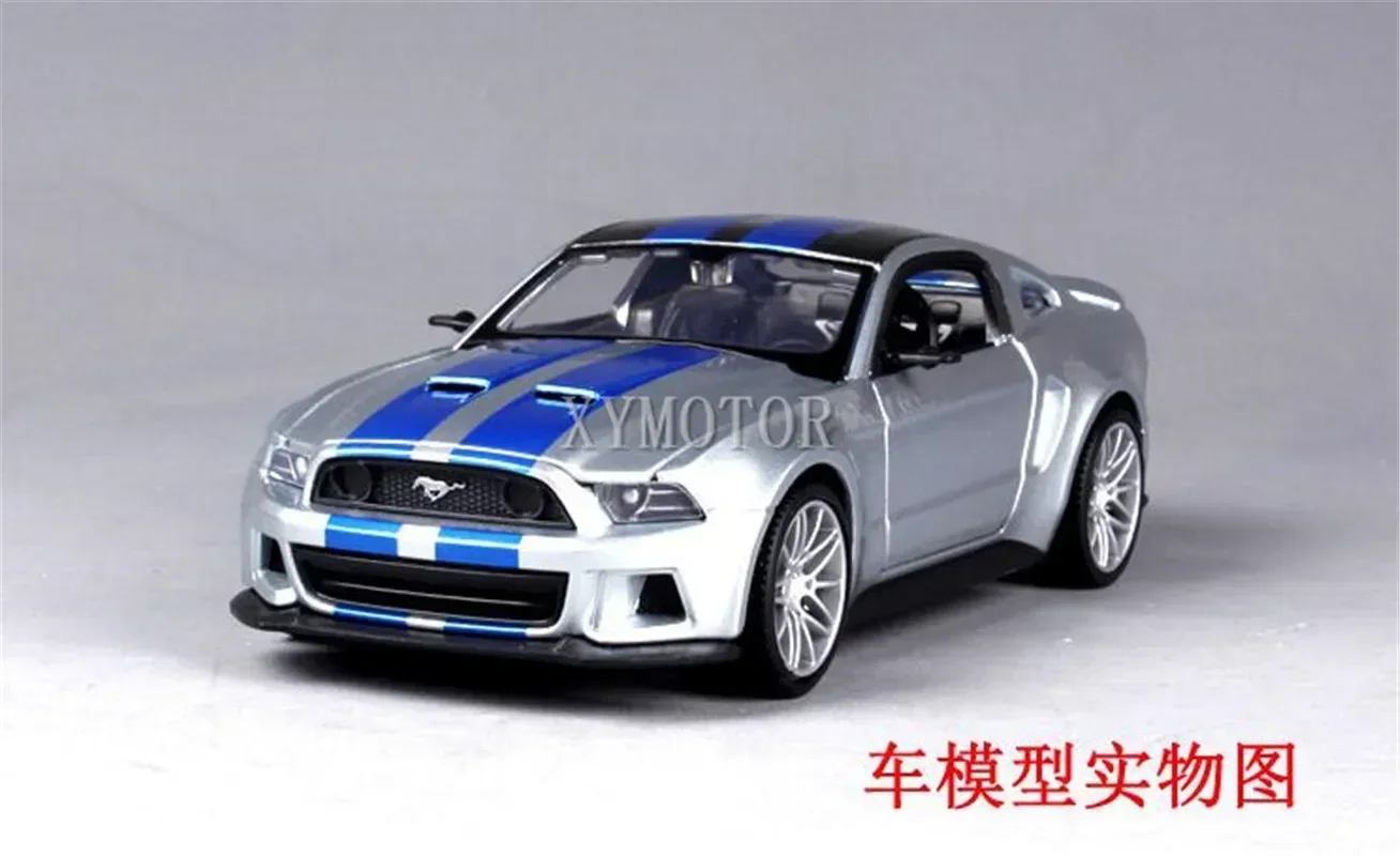 

Модели автомобилей Maisto 32361 1/24 для Ford GT Mustang 2014, детские игрушки под давлением, подарки, серебряные украшения для дисплея, металл, пластик, резина