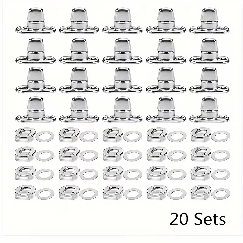 10/20 Sets Marine Grade Twist Lock Fasteners Turn Button Eyelet Stud for Canvas Fastener Turn Buttons Easy Install Accessories