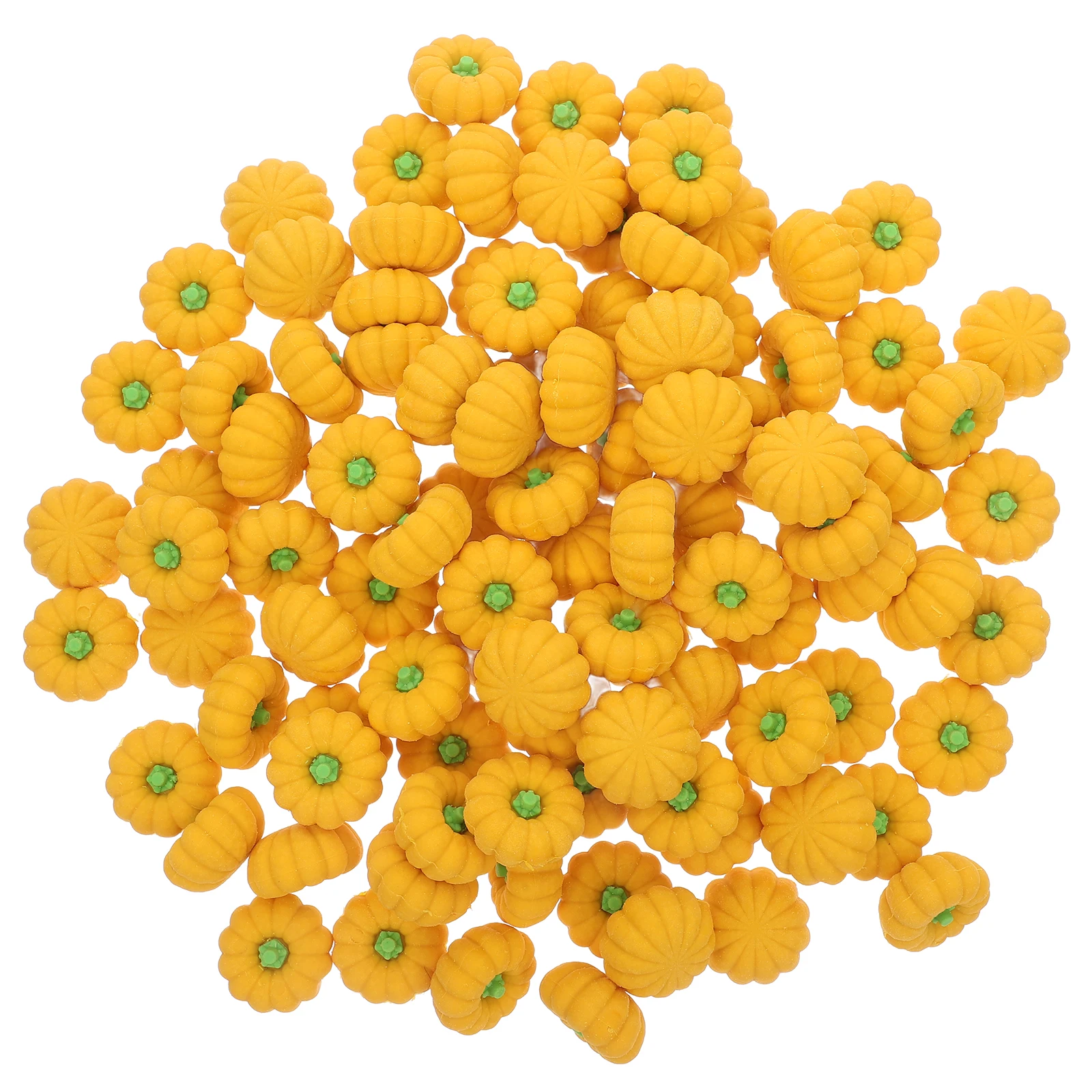 

100pcs Pumpkin Shaped Erasers Mini Bulk Fall Carrot Kids Classroom Daily Use Portable Longlasting Student Accessory
