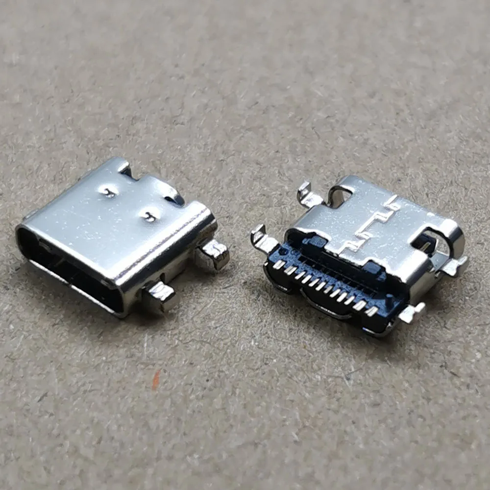 USB3.1 16pin Type-C DIP Micro USB Connectors Female Port Jack Tail Plug Socket Electric Terminals Type C Charging Socket