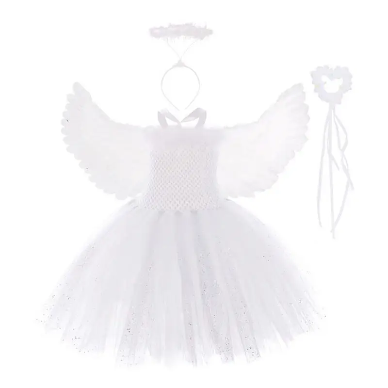 

Kids Angel Costume Novel Girls Dress With Wings Angel Fairy Dress Elegant Role-Playing Costumes Angel Dress Up For Cosplay