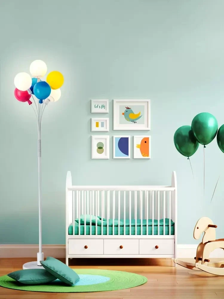 Color balloon floor lamp Children's room bedroom lamp eye protection boy girl creative floor lamp