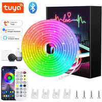 USB RGB Neon LED Strip 1/2/3/5M Tuya WiFi Bluetooth Neon Rope Light Waterproof DIY Flexible Ribbon for Home Neon Decor Lighting